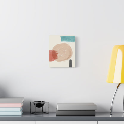 Soft Dune Palette Art 1.3 - Matte Canvas Decor with Minimalist Leaf Design