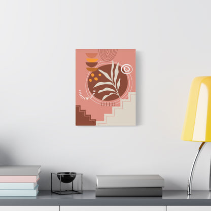 Wander Vase Art Set 1.1 - Matte Canvas Decor with Minimalist Leaf Design