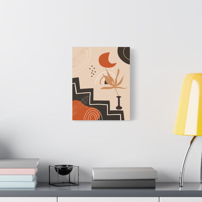 Boheme Luna  Art Set 1.2 - Matte Canvas Decor with Minimalist Leaf Design
