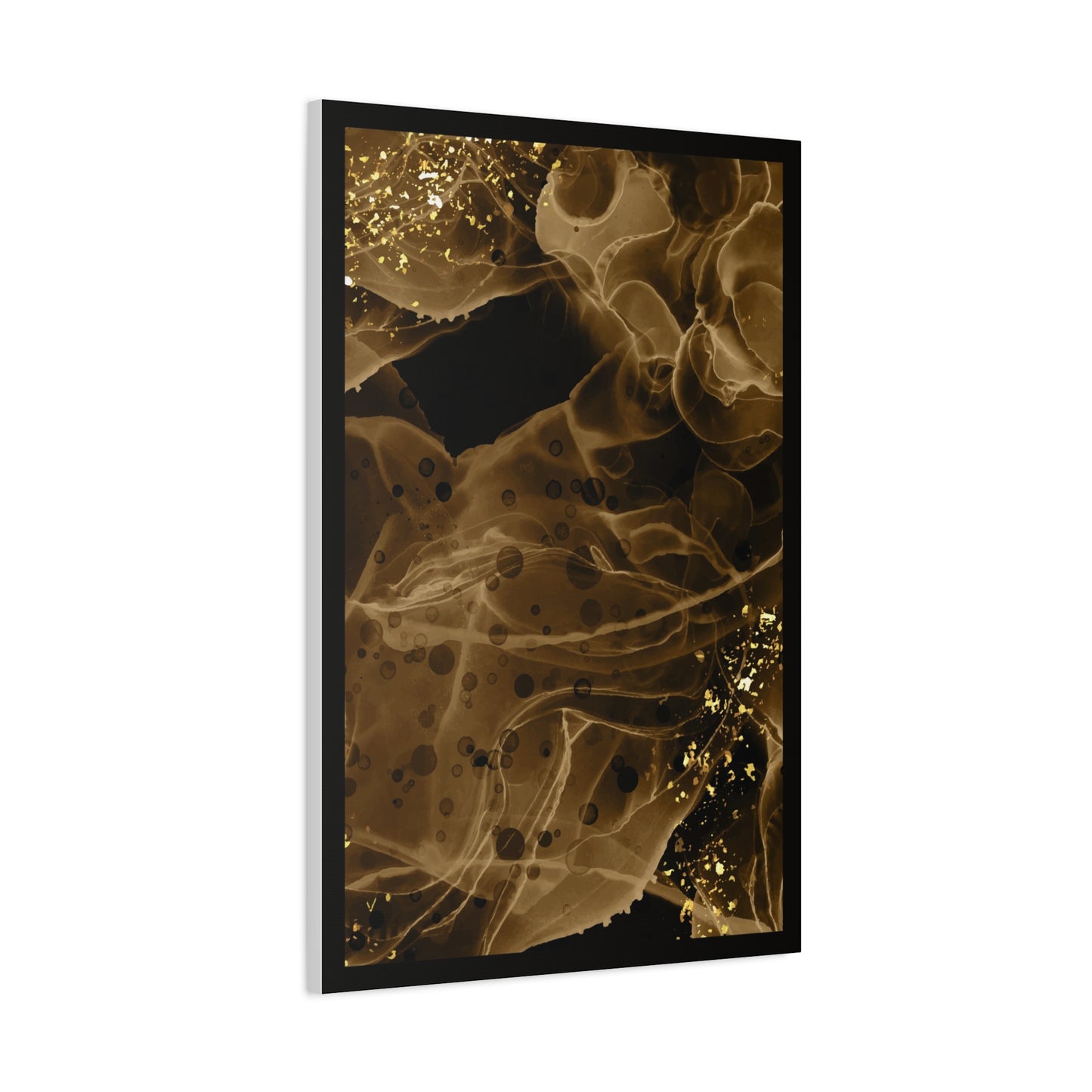 Gold Dust Art Set 1.2 - Matte Canvas Decor with Minimalist Leaf Design
