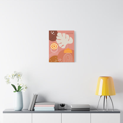 Wander Vase Art Set 1.3 - Matte Canvas Decor with Minimalist Leaf Design