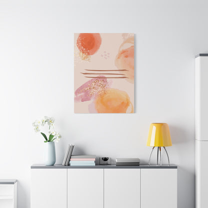 Sunlit Spark Art Set 1.1 - Matte Canvas Decor with Minimalist Leaf Design