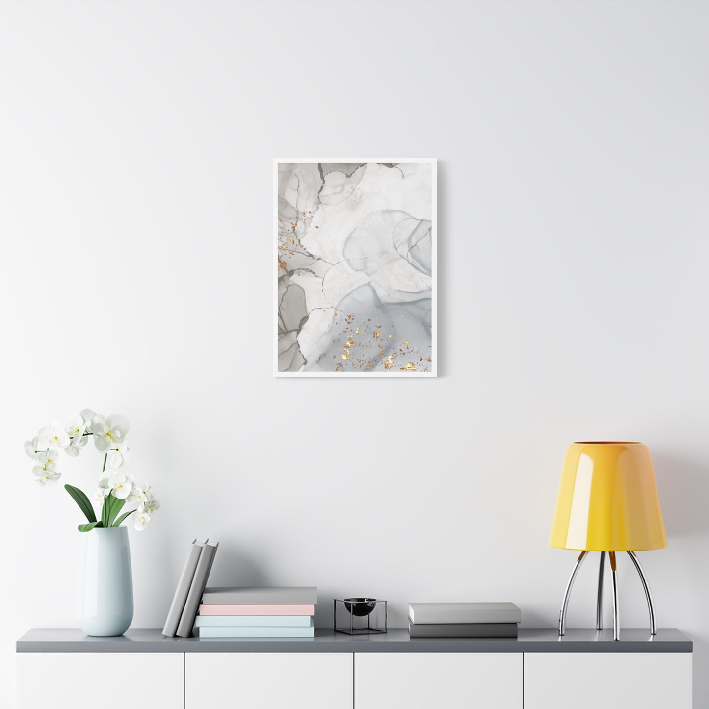 Ash Dust Art Set 1.3 - Matte Canvas Decor with Minimalist Leaf Design