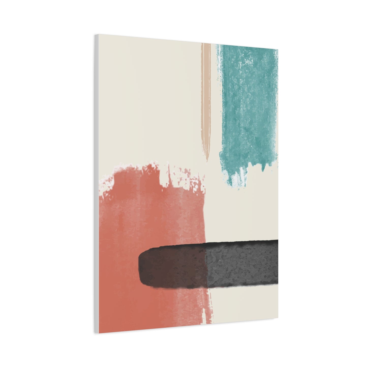 Soft Dune Palette Art 1.1 - Matte Canvas Decor with Minimalist Leaf Design