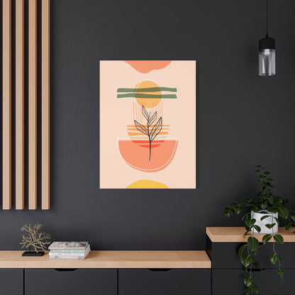 Sunway Minimal Art Set 1.3 - Matte Canvas Decor with Minimalist Leaf Design