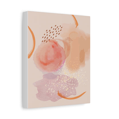Sunlit Spark Art Set 1.2 - Matte Canvas Decor with Minimalist Leaf Design