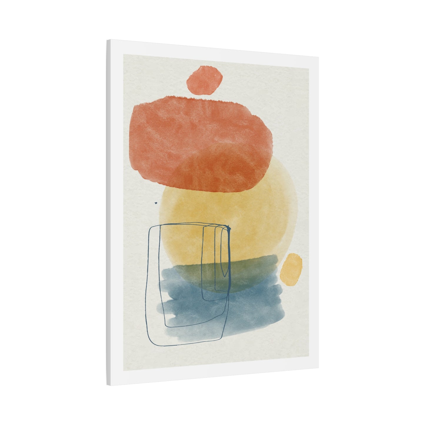 Wander Brush Art 1.1 - Matte Canvas Decor with Minimalist Leaf Design