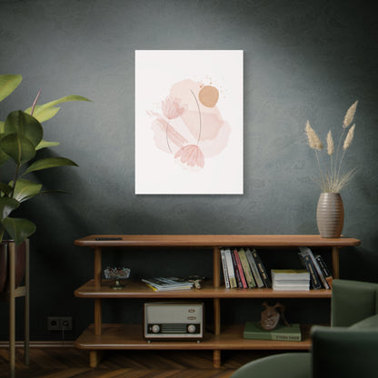 Abstract Earthy Florals Art Set 1.2 - Matte Canvas Decor with Minimalist Leaf Design