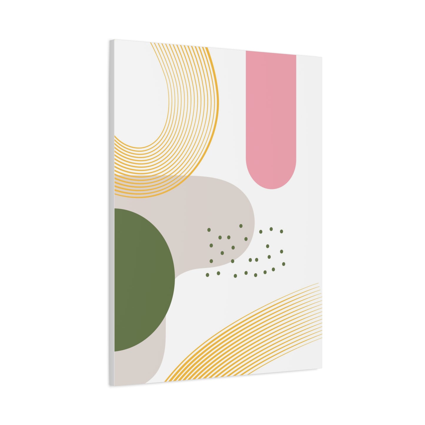 Minimal Geo Art Set 1.2 - Matte Canvas Decor with Minimalist Leaf Design