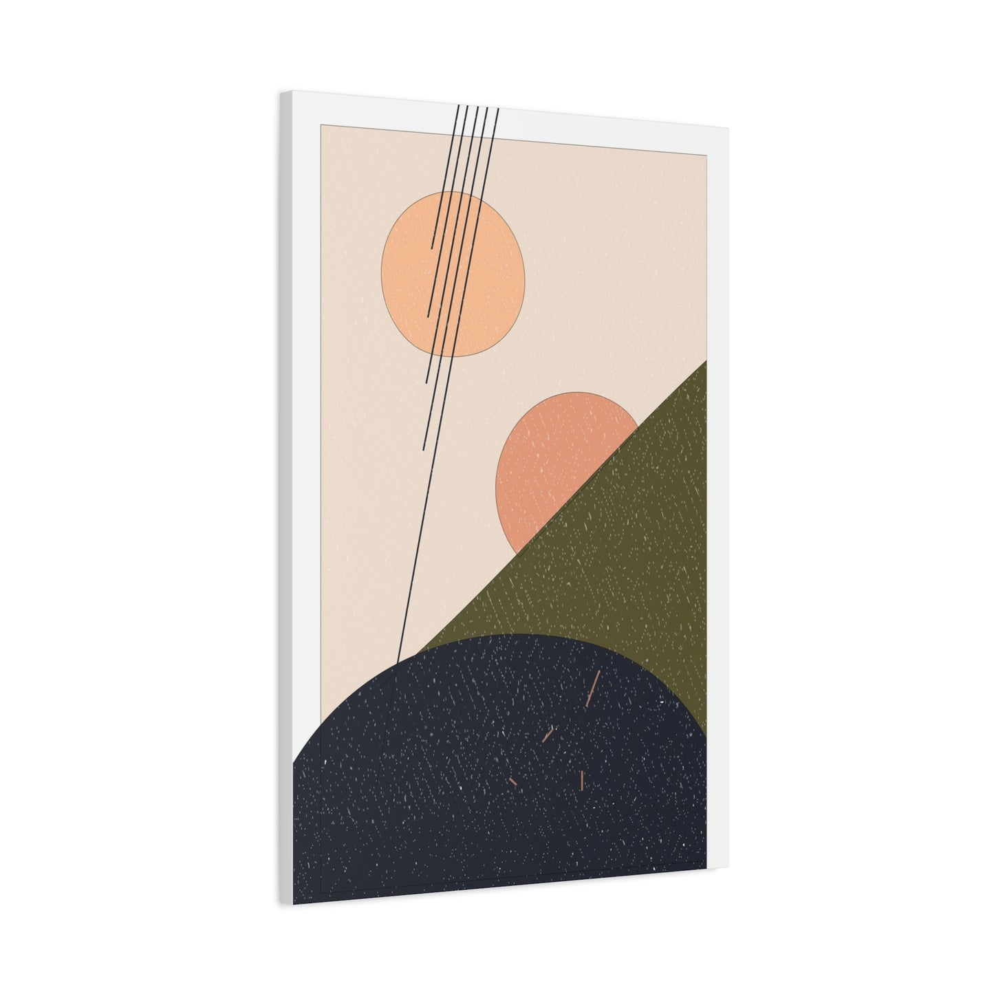Minimal Pink Line Art Set 1.1 - Matte Canvas Decor with Minimalist Leaf Design