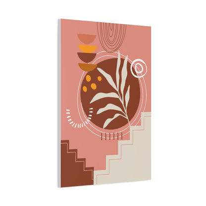 Wander Vase Art Set 1.1 - Matte Canvas Decor with Minimalist Leaf Design