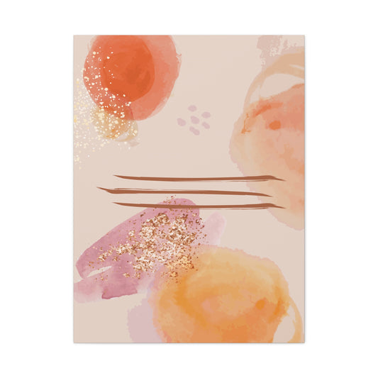 Sunlit Spark Art Set 1.1 - Matte Canvas Decor with Minimalist Leaf Design