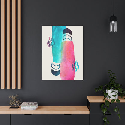 Liquid Calm Art Set 1.2 - Matte Canvas Decor with Minimalist Leaf Design