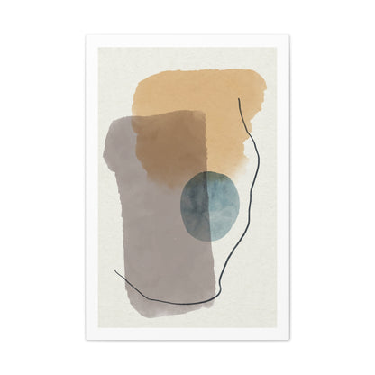 Blue Tone Watercolor Brush Art Set 1.3 - Canvas Decor