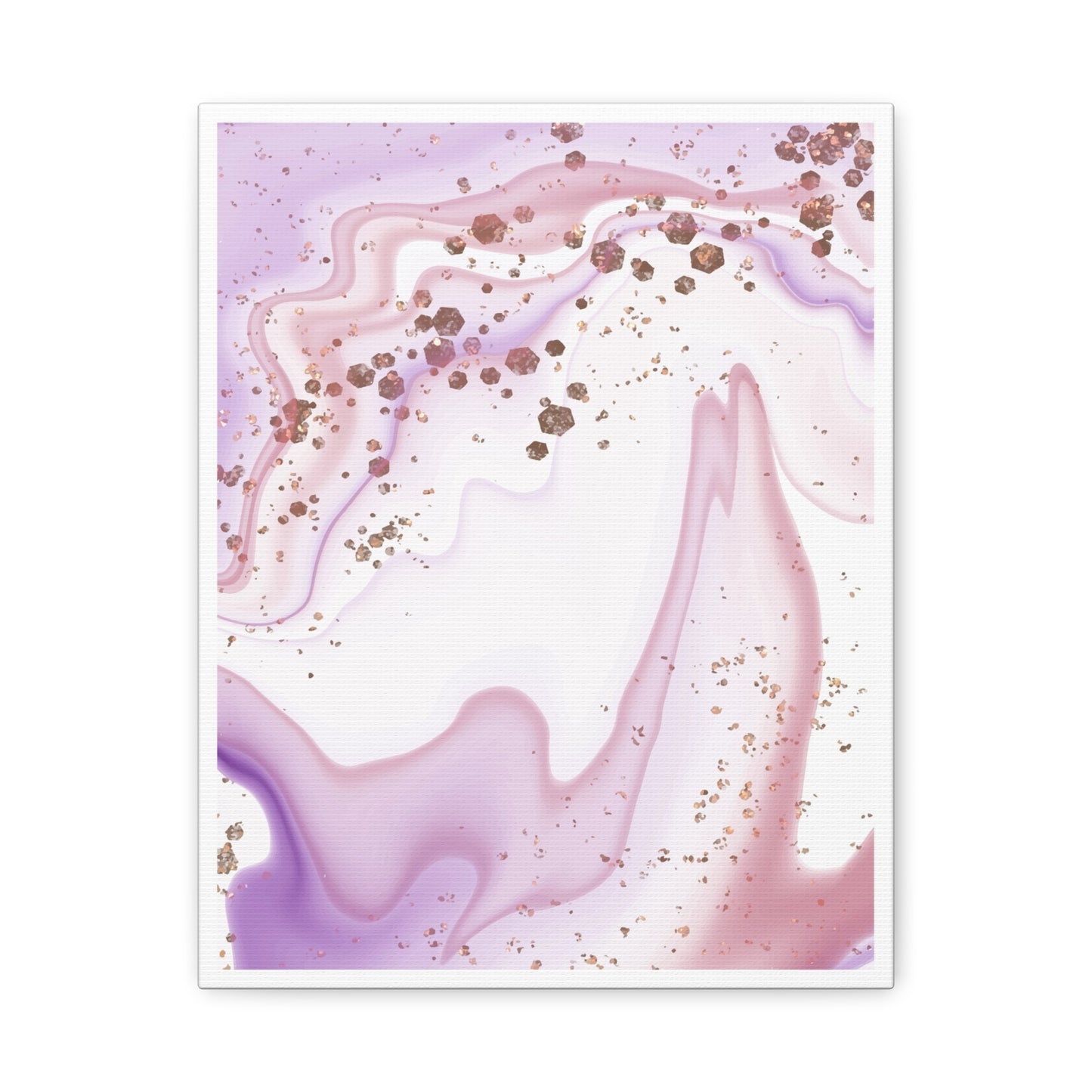 Blush Pink Marble Wall Art Set 1.1 - Matte Canvas Decor with Minimalist Leaf Design