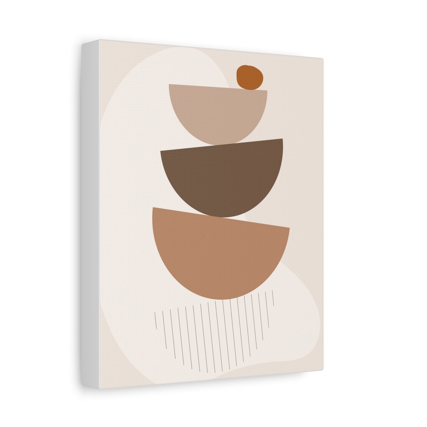 Brown View Wall Art Set 1.2 - Matte Canvas Decor with Minimalist Leaf Design
