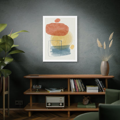 Wander Brush Art 1.1 - Matte Canvas Decor with Minimalist Leaf Design