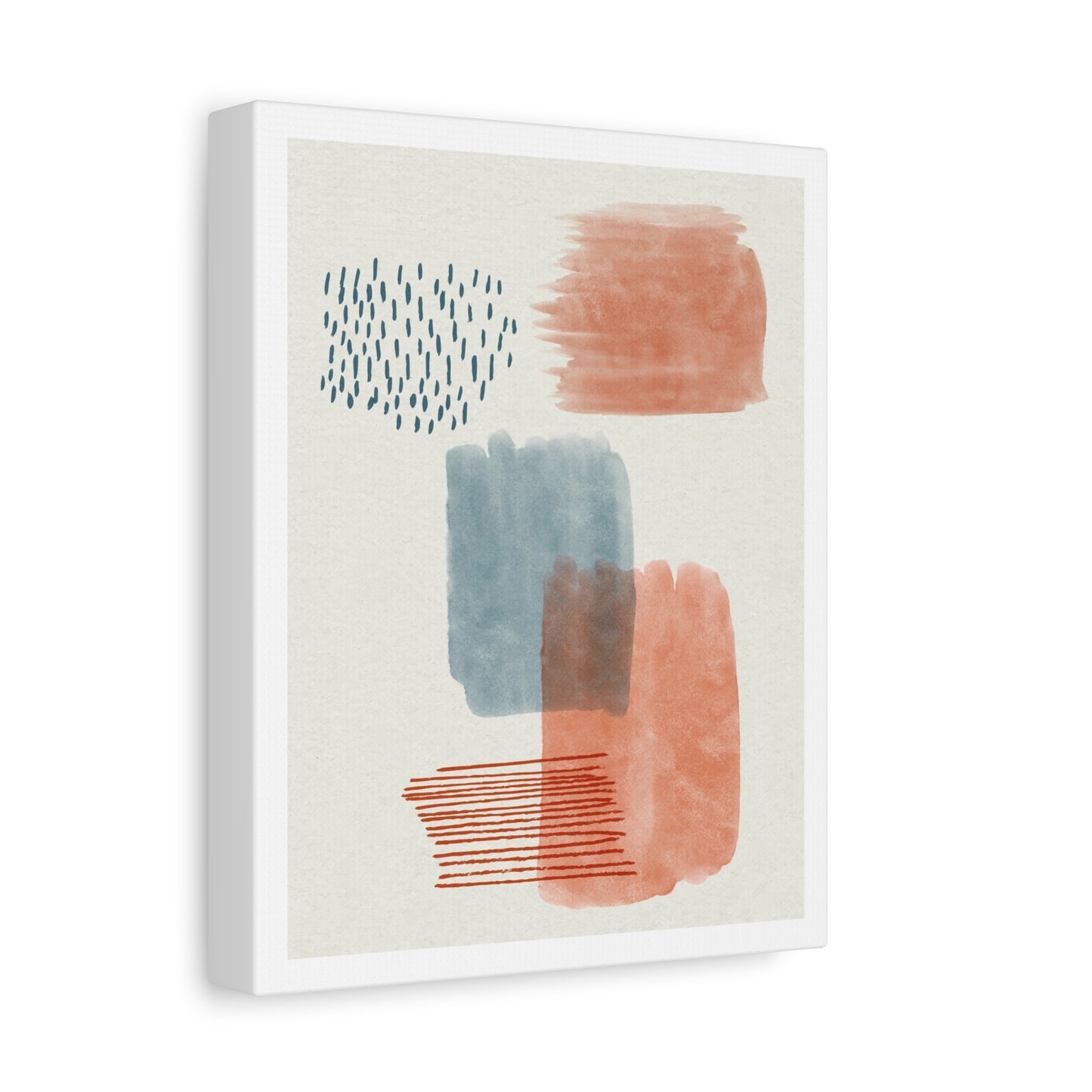Wander Brush Art 1.3 - Matte Canvas Decor with Minimalist Leaf Design