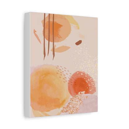 Sunlit Spark Art Set 1.3 - Matte Canvas Decor with Minimalist Leaf Design