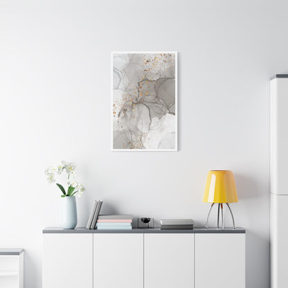 Ash Dust Art Set 1.1 - Matte Canvas Decor with Minimalist Leaf Design