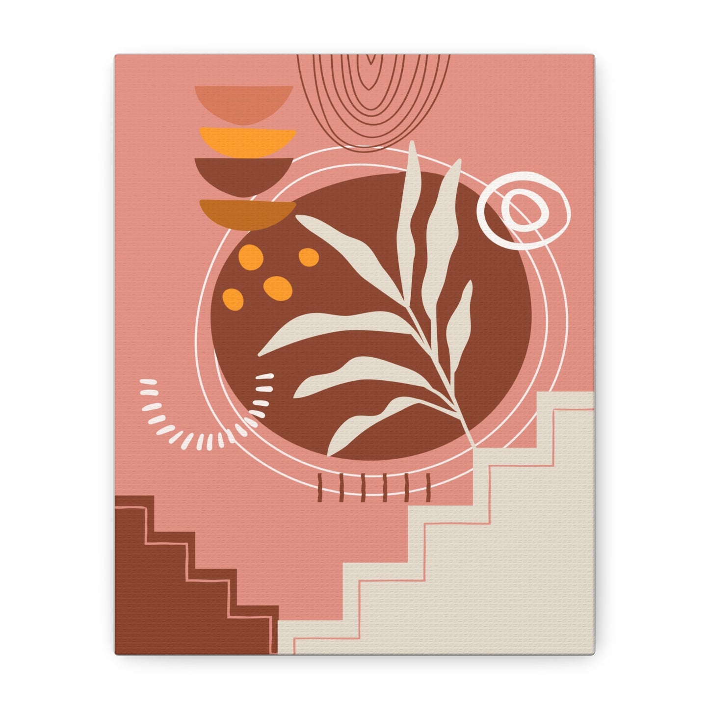 Wander Vase Art Set 1.1 - Matte Canvas Decor with Minimalist Leaf Design