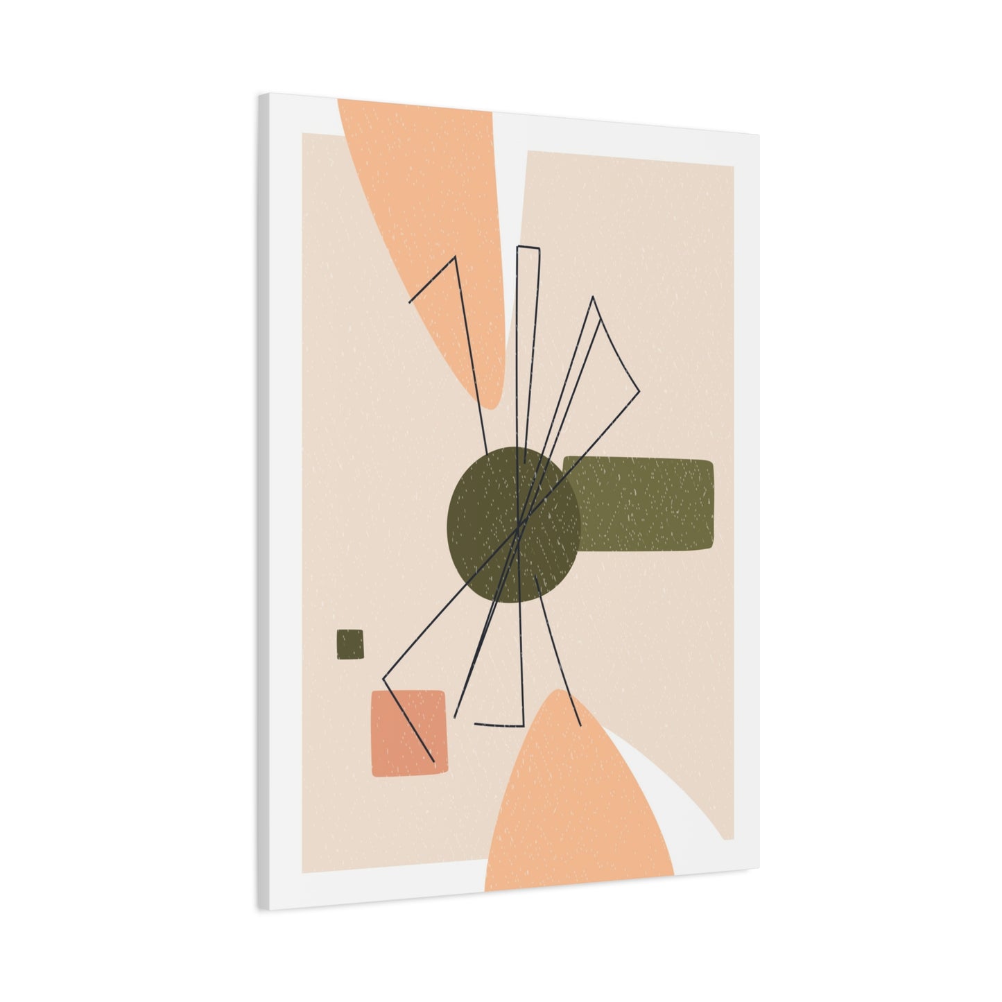 Minimal Pink Line Art Set 1.3 - Matte Canvas Decor with Minimalist Leaf Design