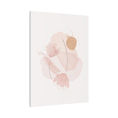 Abstract Earthy Florals Art Set 1.2 - Matte Canvas Decor with Minimalist Leaf Design
