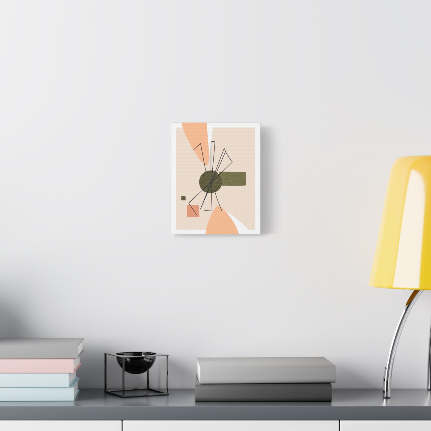 Minimal Pink Line Art Set 1.3 - Matte Canvas Decor with Minimalist Leaf Design