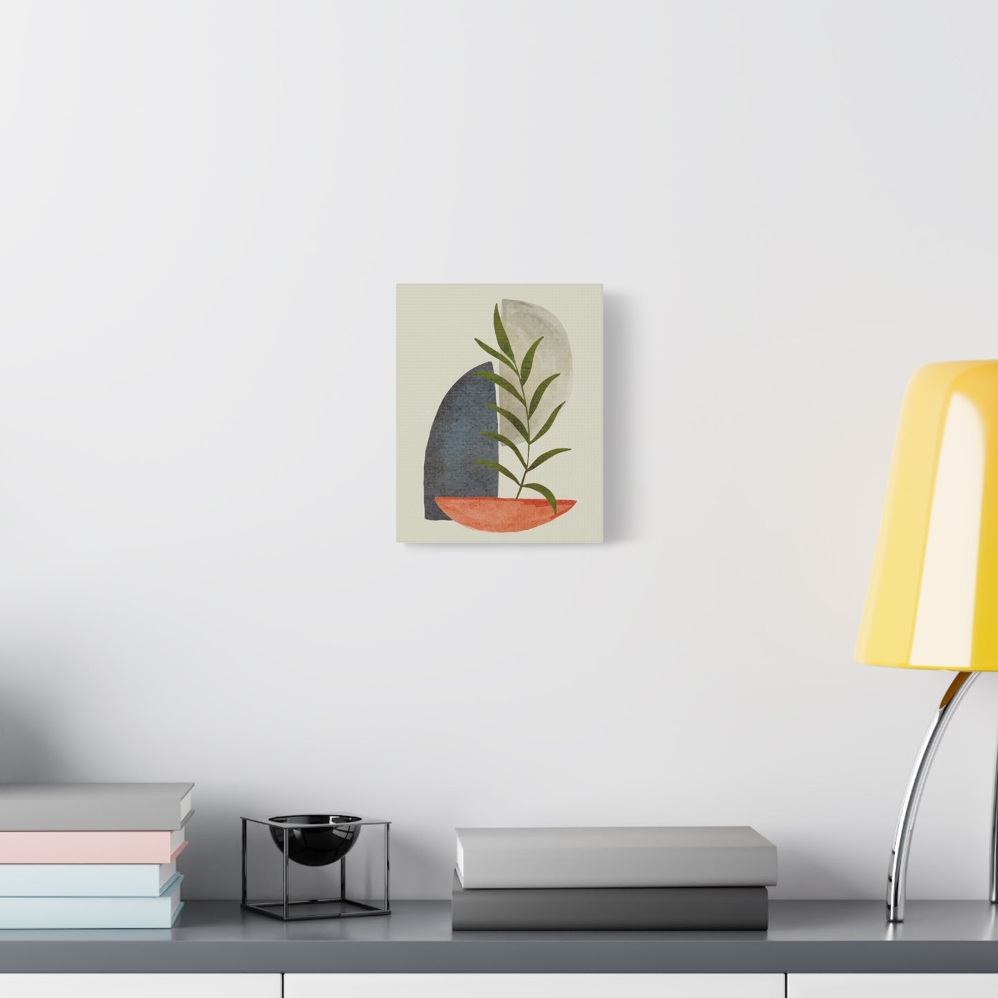 Flower Wall Art Set 1.2 - Matte Canvas Decor with Minimalist Leaf Design