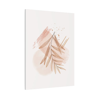 Abstract Earthy Florals Art Set 1.1 - Matte Canvas Decor with Minimalist Leaf Design