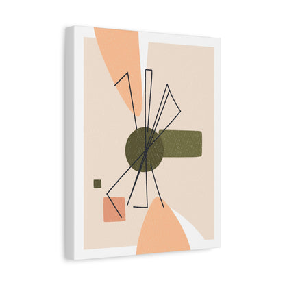 Minimal Pink Line Art Set 1.3 - Matte Canvas Decor with Minimalist Leaf Design