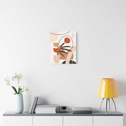 Boheme Luna  Art Set 1.3 - Matte Canvas Decor with Minimalist Leaf Design