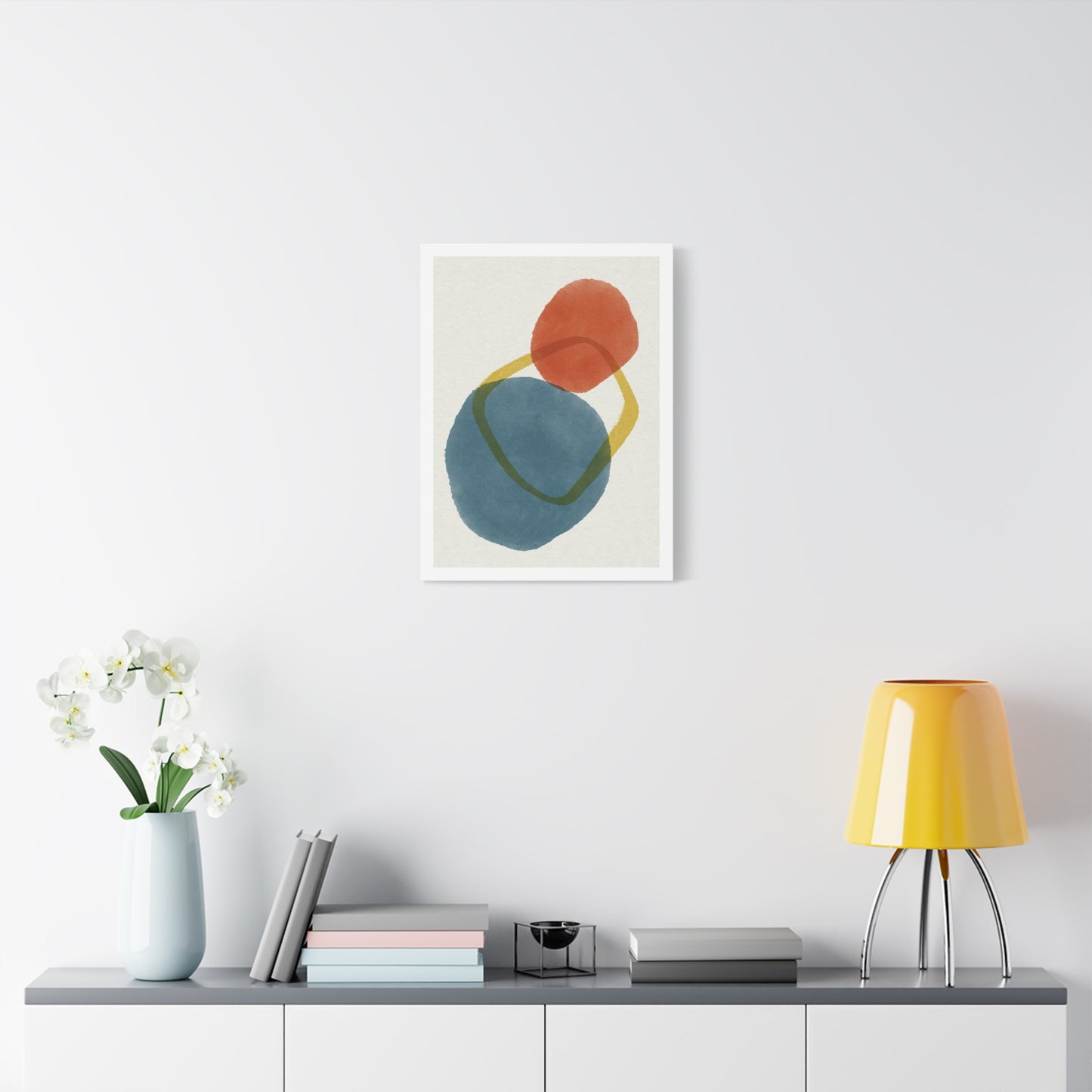 Wander Brush Art 1.2 - Matte Canvas Decor with Minimalist Leaf Design