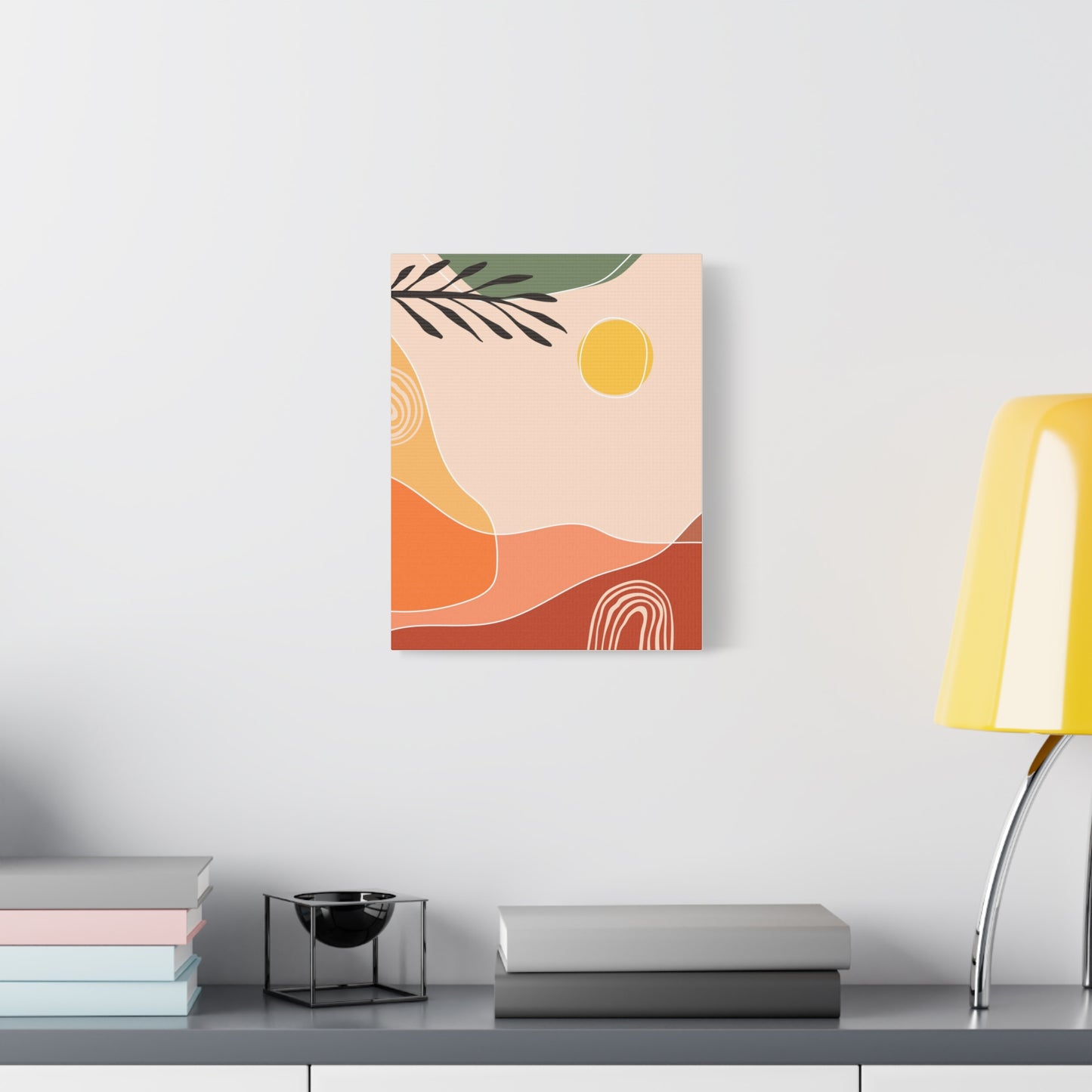 Sunway Minimal Art Set 1.2 - Matte Canvas Decor with Minimalist Leaf Design