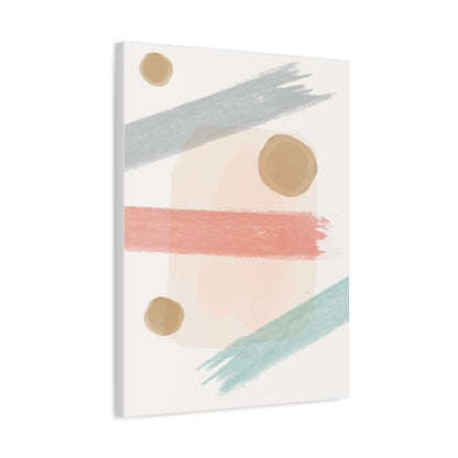 Pastel Pulse Art Set 1.1 - Matte Canvas Decor with Minimalist Leaf Design