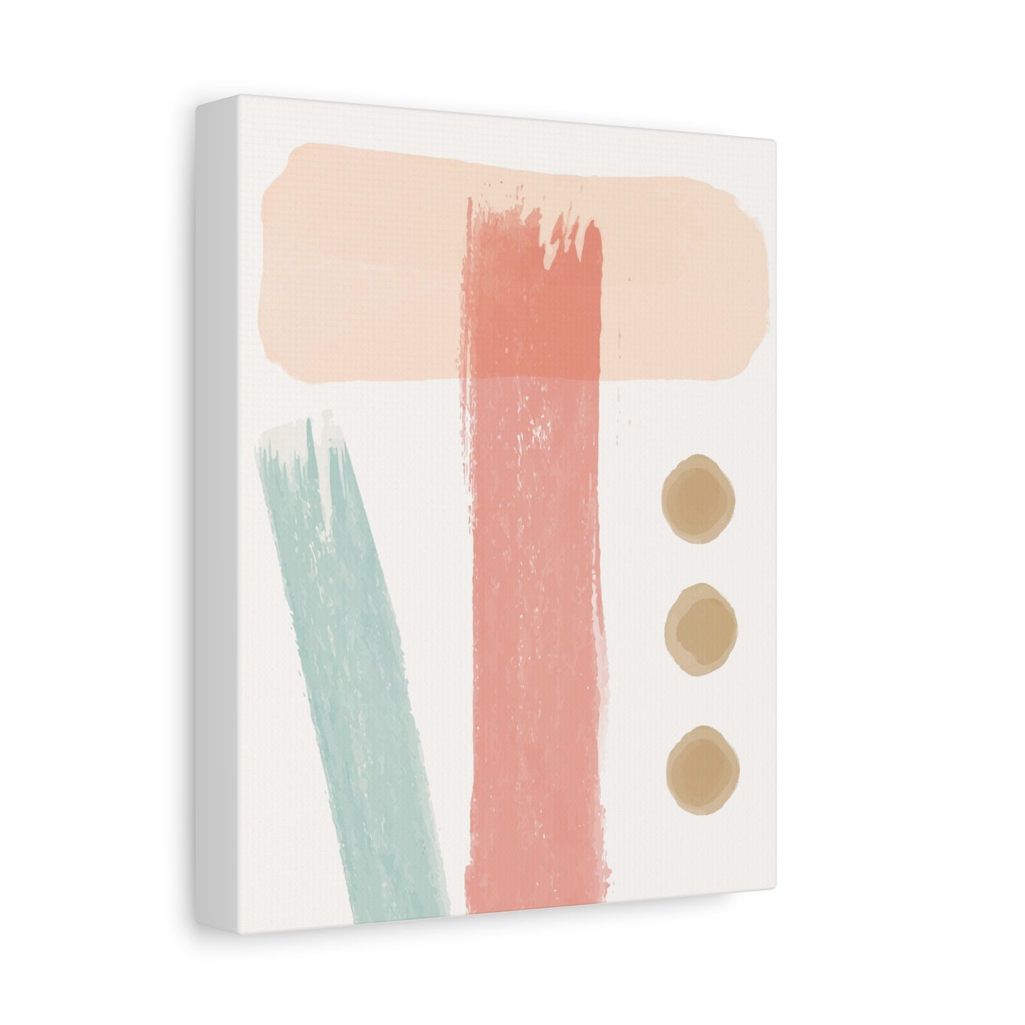 Pastel Pulse Art Set 1.3- Matte Canvas Decor with Minimalist Leaf Design