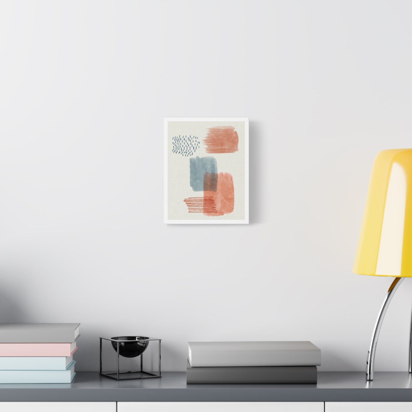 Wander Brush Art 1.3 - Matte Canvas Decor with Minimalist Leaf Design