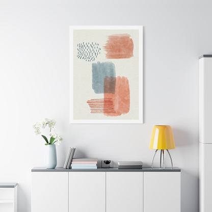 Wander Brush Art 1.3 - Matte Canvas Decor with Minimalist Leaf Design