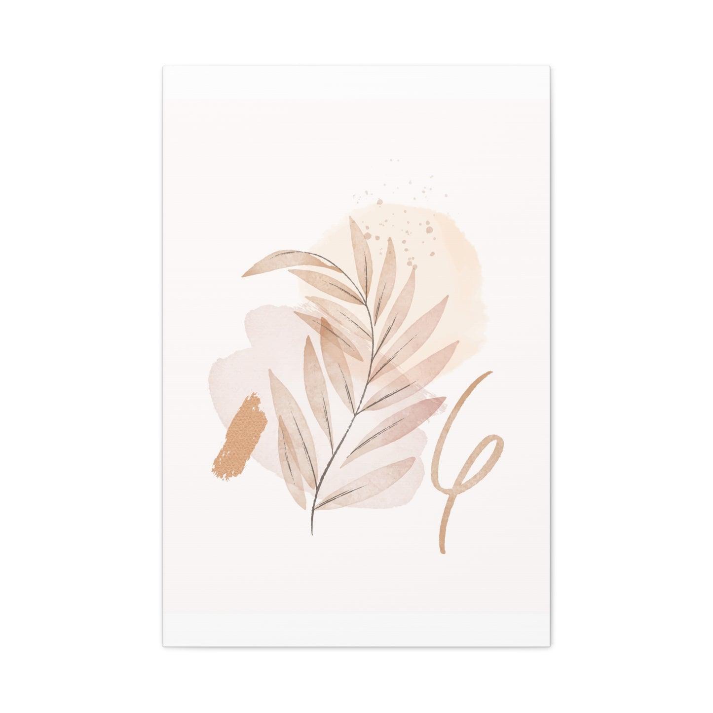 Abstract Earthy Florals Art Set 1.1 - Matte Canvas Decor with Minimalist Leaf Design