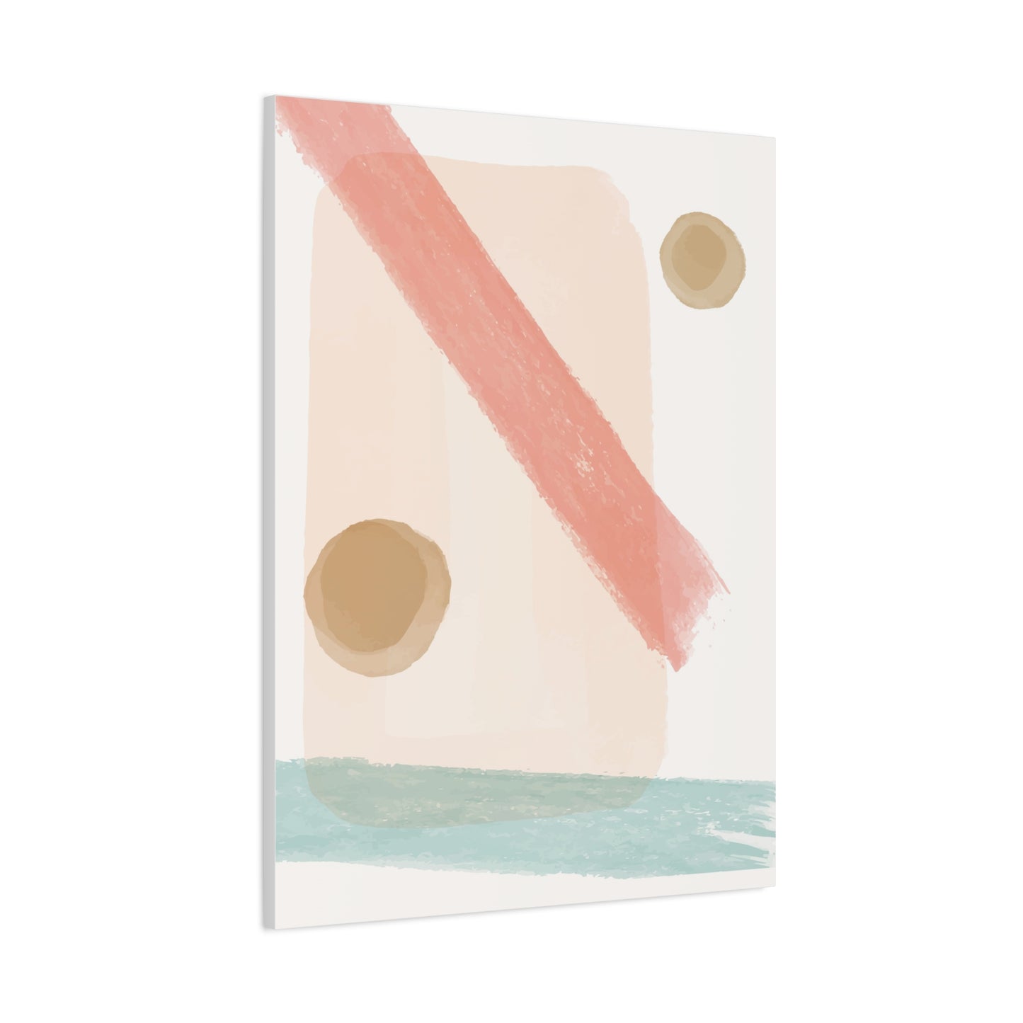 Pastel Pulse Art Set 1.2 - Matte Canvas Decor with Minimalist Leaf Design