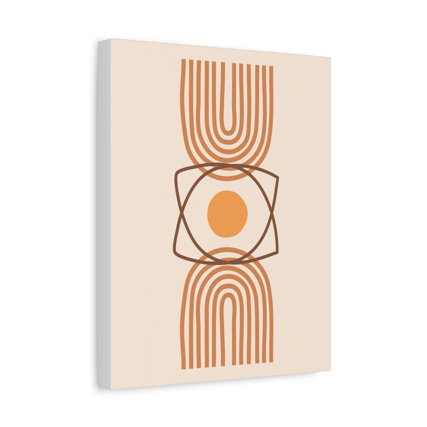 Petal Village Art 1.2 - Matte Canvas Decor with Minimalist Leaf Design