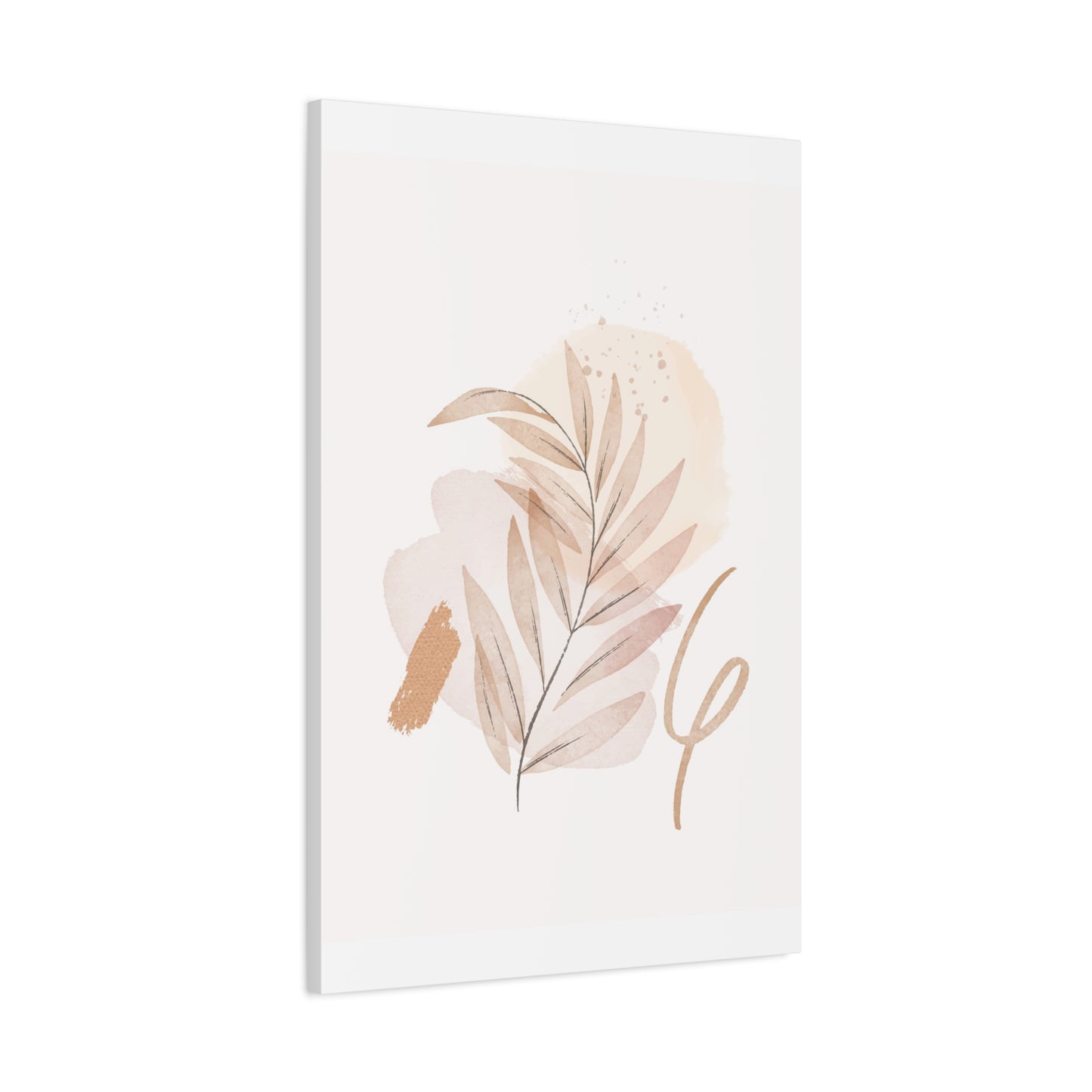 Abstract Earthy Florals Art Set 1.1 - Matte Canvas Decor with Minimalist Leaf Design