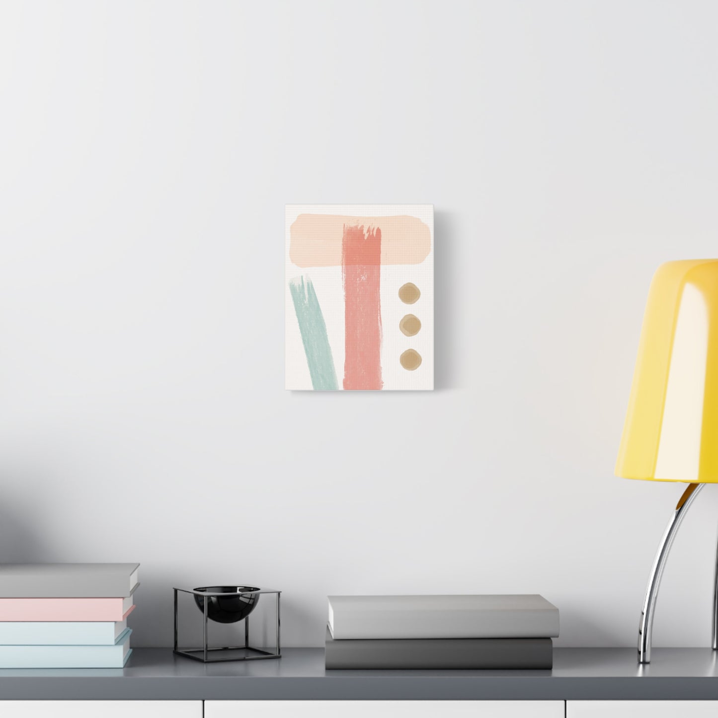 Pastel Pulse Art Set 1.3- Matte Canvas Decor with Minimalist Leaf Design