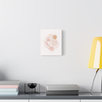 Abstract Earthy Florals Art Set 1.2 - Matte Canvas Decor with Minimalist Leaf Design