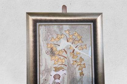 “Ulu Çınar – 22K Gold Turkish Ebru Wall Art”