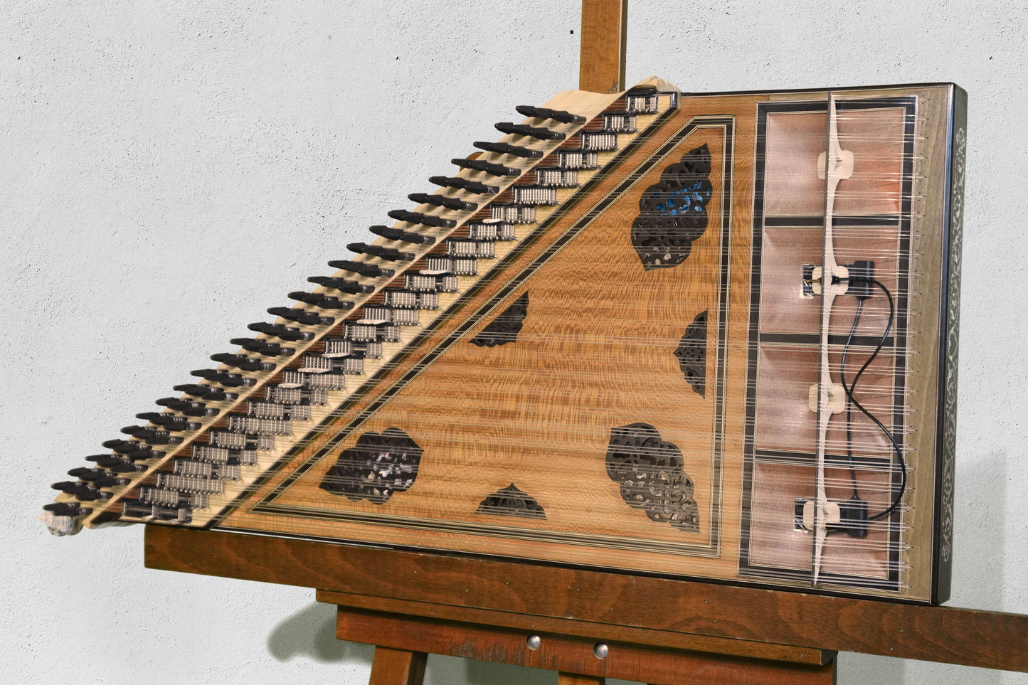 Professional Turkish Qanun | Handmade Concert Quality Kanun | Shadow NFX-800 Pickup | Premium Spruce & Plane Wood | French Polish Finish