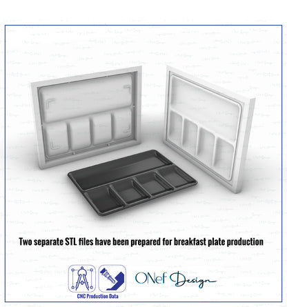 Servis Platter 100 ,3 file stl, 3D Model for CNC data